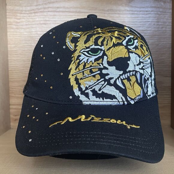 Mizzou Missouri Tigers The Game Rhinestone Gem Bling Trucker Snapback Cap Hat - Picture 2 of 14